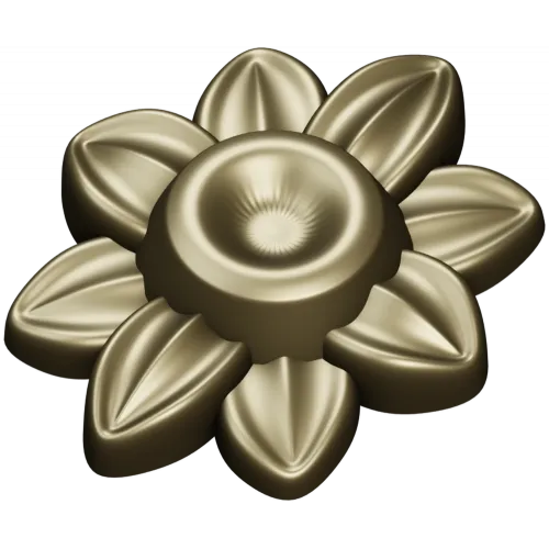 Floral Rosette STL 3D Model for CNC Carving