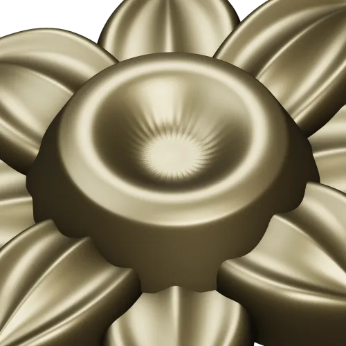 Floral Rosette STL 3D Model for CNC Carving