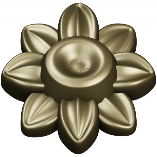 Floral Rosette STL 3D Model for CNC Carving