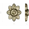 Floral Rosette STL 3D Model for CNC Carving