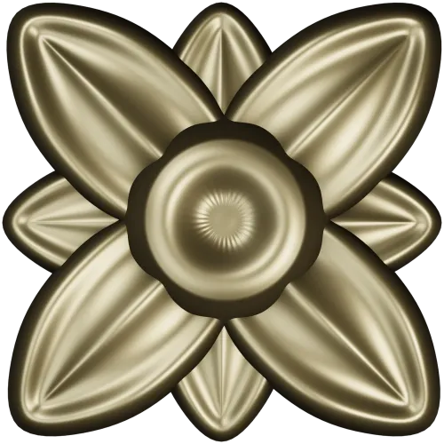 Floral rosette stl 3D model for CNC routing