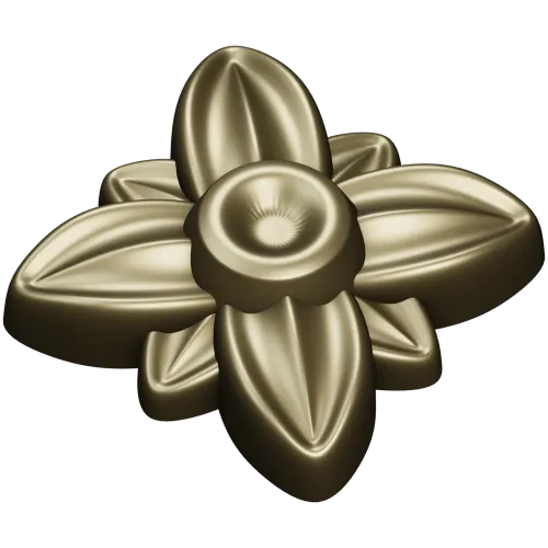 Floral rosette stl 3D model for CNC routing