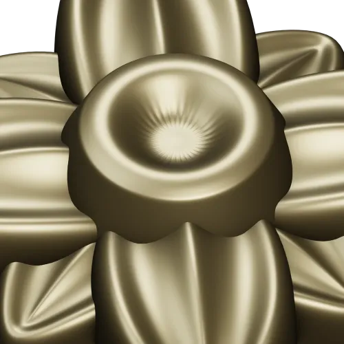 Floral rosette stl 3D model for CNC routing
