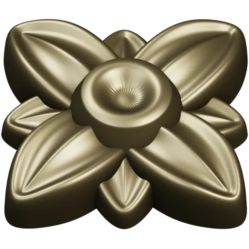 Floral rosette stl 3D model for CNC routing