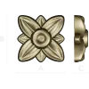 Floral rosette stl 3D model for CNC routing