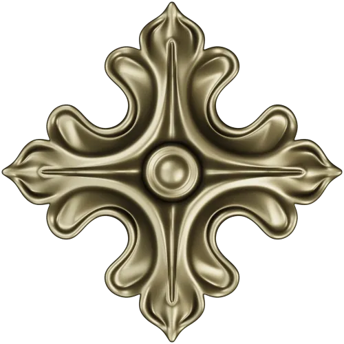 Acanthus Rosette STL for CNC - high-relief decorative 3D model