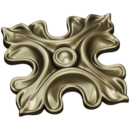Acanthus Rosette STL for CNC - high-relief decorative 3D model