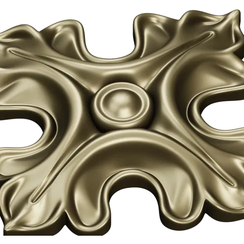 Acanthus Rosette STL for CNC - high-relief decorative 3D model