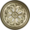 Florentine Bloom - round floral rosette STL for CNC carving