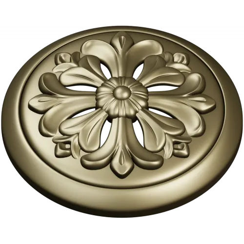 Florentine Bloom - round floral rosette STL for CNC carving