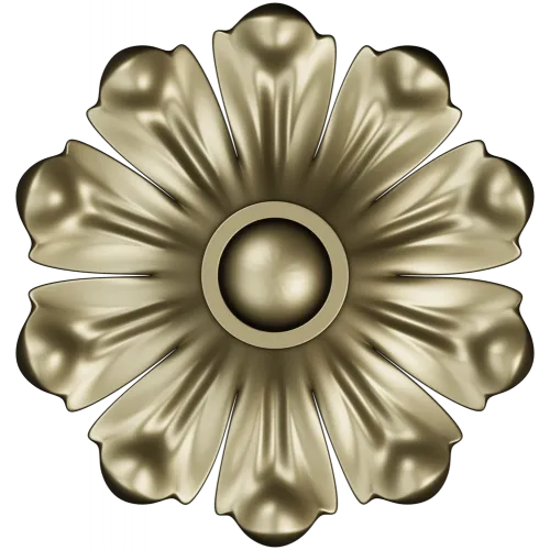 Floral Rosette STL 3D Model for CNC Routing - High-Relief Medallion