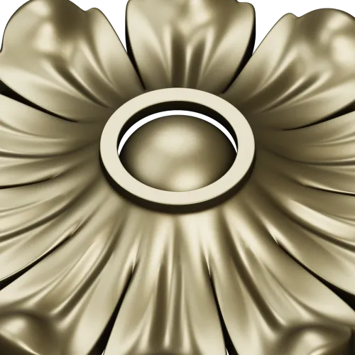 Floral Rosette STL 3D Model for CNC Routing - High-Relief Medallion