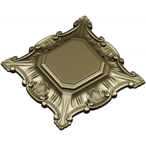 Baroque Shell Rosette - STL 3D model for CNC