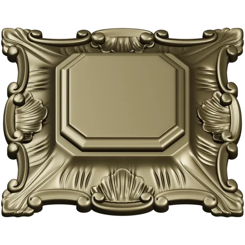 Baroque Shell Rosette - STL 3D model for CNC
