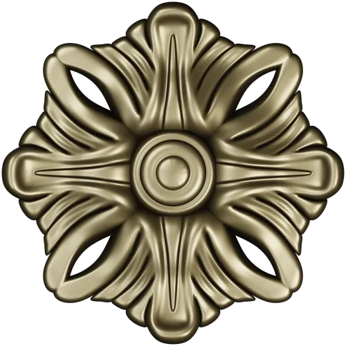 Florentine Ribbon Rosette - detailed rosette 3D model STL for CNC