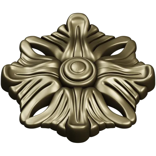 Florentine Ribbon Rosette - detailed rosette 3D model STL for CNC