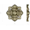 Florentine Ribbon Rosette - detailed rosette 3D model STL for CNC
