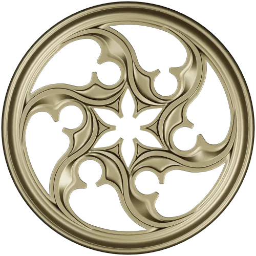 Auric Star Rosette - STL 3D model for CNC