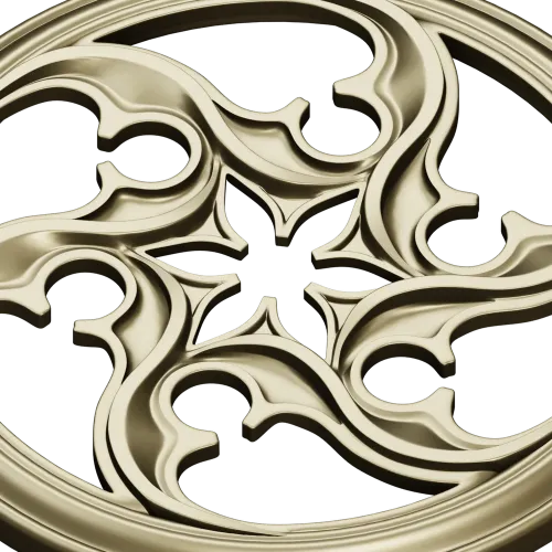 Auric Star Rosette - STL 3D model for CNC