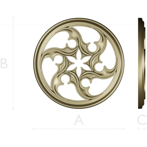 Auric Star Rosette - STL 3D model for CNC