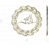 Ornamental Laurel Rosette with Arabic Calligraphy - STL for CNC