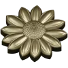 Sunflower Rosette 3D STL for CNC