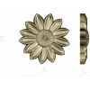 Sunflower Rosette 3D STL for CNC