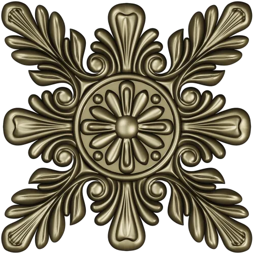 Acanthus Star Rosette STL for CNC router