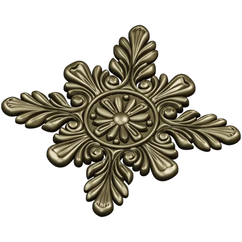 Acanthus Star Rosette STL for CNC router