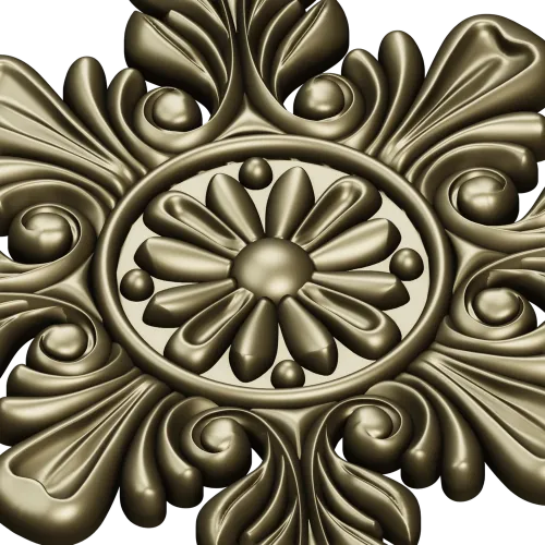 Acanthus Star Rosette STL for CNC router