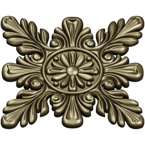 Acanthus Star Rosette STL for CNC router