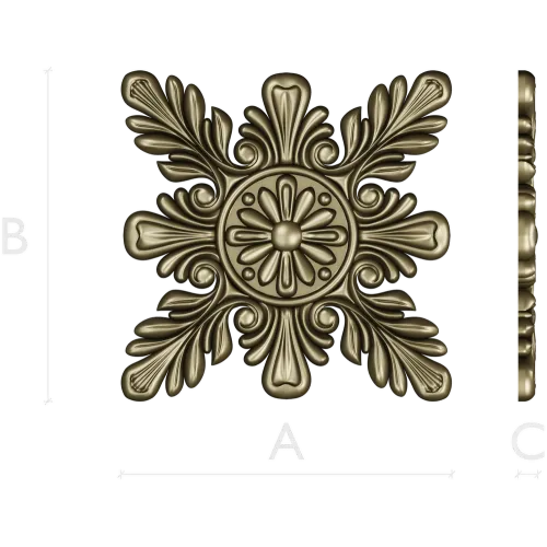 Acanthus Star Rosette STL for CNC router
