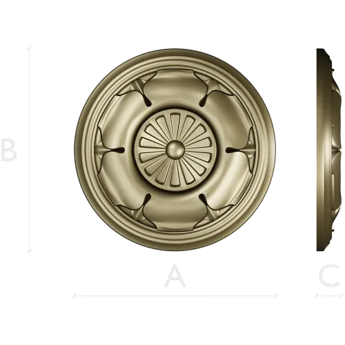 Regal Petal Rosette - STL 3D model for CNC milling